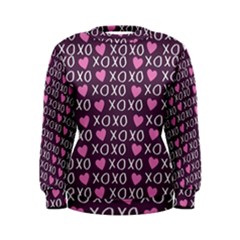 Xo Valentines Day Pattern Women s Sweatshirt by Valentinaart