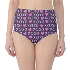Xo Valentines Day Pattern Classic High-waist Bikini Bottoms by Valentinaart