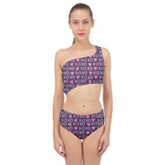 Xo Valentines Day Pattern Spliced Up Two Piece Swimsuit by Valentinaart