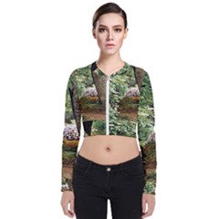 Garden Of The Phoenix Long Sleeve Zip Up Bomber Jacket by Riverwoman