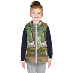 Garden Of The Phoenix Kids  Hooded Puffer Vest by Riverwoman