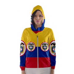 Coat Of Arms Of The Colombian Navy Hooded Windbreaker (women) by abbeyz71