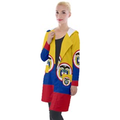 Coat Of Arms Of The Colombian Navy Hooded Pocket Cardigan by abbeyz71