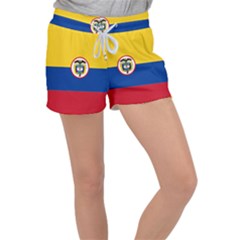 Coat Of Arms Of The Colombian Navy Women s Velour Lounge Shorts by abbeyz71