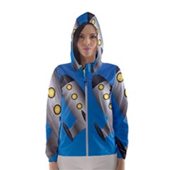 Rocket Spaceship Space Travel Nasa Hooded Windbreaker (women) by Wegoenart