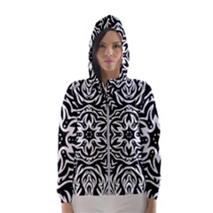 Pattern Star Design Texture Hooded Windbreaker (women) by Pakrebo
