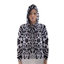 Pattern Star Design Texture Hooded Windbreaker (Women) View1