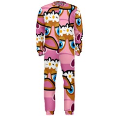 Pink Cows Onepiece Jumpsuit (men)  by ArtworkByPatrick