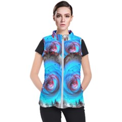 Abstract Kaleidoscope Pattern Women s Puffer Vest by Pakrebo