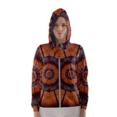 Abstract Kaleidoscope Texture Hooded Windbreaker (women) by Pakrebo