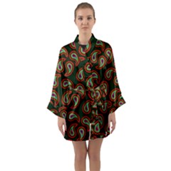 Pattern Abstract Paisley Swirls Long Sleeve Kimono Robe by AnjaniArt