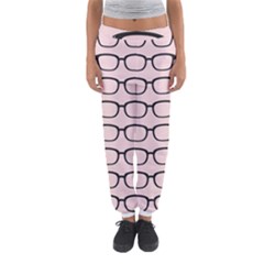 Nerdy Glasses Pink Women s Jogger Sweatpants