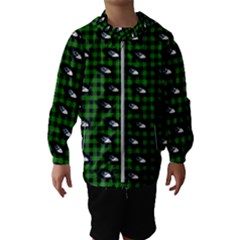 Eyes Green Plaid Hooded Windbreaker (kids)