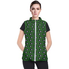 Eyes Green Plaid Women s Puffer Vest by snowwhitegirl