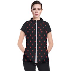 Candy Apple Black Pattern Women s Puffer Vest
