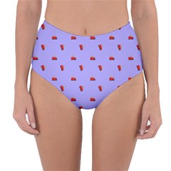 Candy Apple Lilac Pattern Reversible High-waist Bikini Bottoms