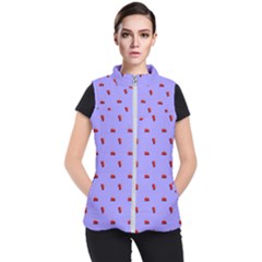 Candy Apple Lilac Pattern Women s Puffer Vest