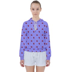 Candy Apple Lilac Pattern Women s Tie Up Sweat