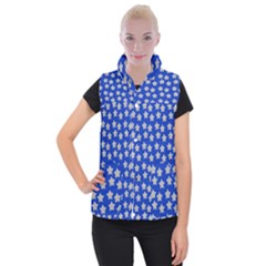 Silver Stars Royal Blue Women s Button Up Vest