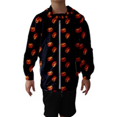 Kawaii Pumpkin Black Hooded Windbreaker (kids)