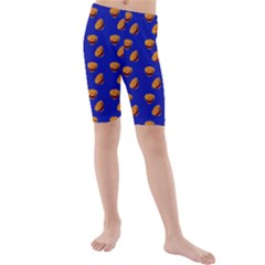 Kawaii Chips Blue Kids  Mid Length Swim Shorts by snowwhitegirl