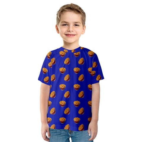 Kawaii Chips Blue Kids  Sport Mesh Tee by snowwhitegirl