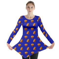 Kawaii Chips Blue Long Sleeve Tunic  by snowwhitegirl