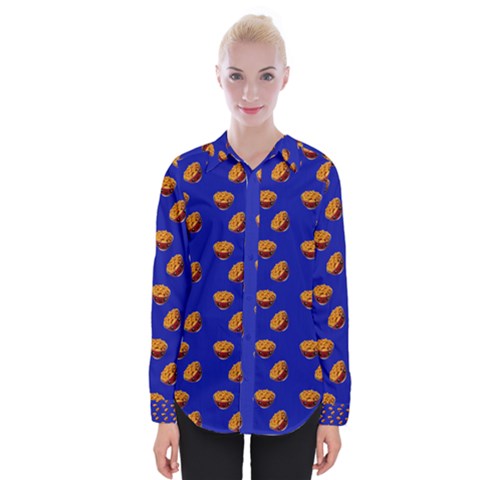 Kawaii Chips Blue Womens Long Sleeve Shirt by snowwhitegirl