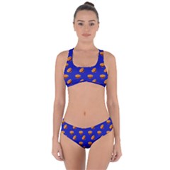 Kawaii Chips Blue Criss Cross Bikini Set