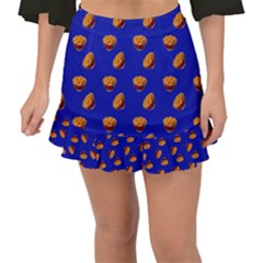 Kawaii Chips Blue Fishtail Mini Chiffon Skirt by snowwhitegirl