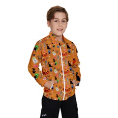 Halloween Treats Pattern Orange Windbreaker (kids)