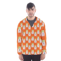 Ghost Pet Orange Hooded Windbreaker (men) by snowwhitegirl