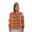 Ghost Pet Orange Hooded Windbreaker (Women) View1