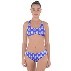 Ghost Pet Blue Criss Cross Bikini Set