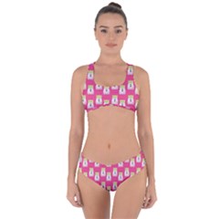 Ghost Pet Pink Criss Cross Bikini Set
