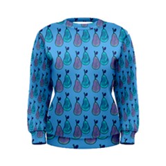 Pears Aqua Women s Sweatshirt by snowwhitegirl