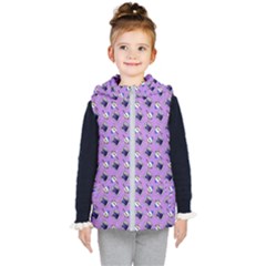 Kawaii Grape Rootbeer Kids  Hooded Puffer Vest by snowwhitegirl