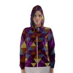 Fall Geometric Pattern Hooded Windbreaker (women)