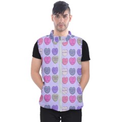 Valentine Hearts Lilac Men s Puffer Vest