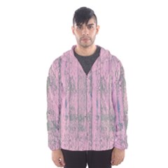 Old Pink Wood Wall Hooded Windbreaker (men)