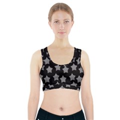 Silver Starr Black Sports Bra With Pocket