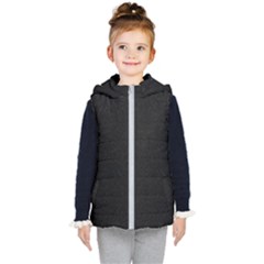 Black Glitter Kids  Hooded Puffer Vest