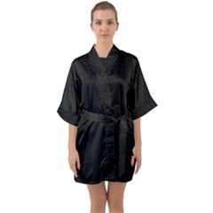 Black Glitter Quarter Sleeve Kimono Robe by snowwhitegirl