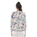 Vintage Floral Blue Pattern Hooded Windbreaker (Women) View2