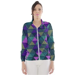 Blue Geometric Windbreaker (women)