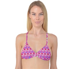 Colorful Cherubs Pink Reversible Tri Bikini Top