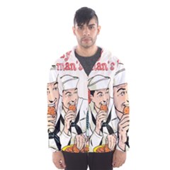 Retro Sailor Eating Cookie Hooded Windbreaker (men) by snowwhitegirl