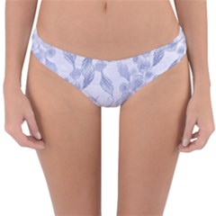 Blue Floral Reversible Hipster Bikini Bottoms