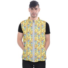 Paisley Yellow Sundaes Men s Puffer Vest