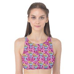 Paisley Pink Sundaes Tank Bikini Top